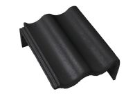 Braas Harzer Pfanne Pult-Giebelstein rechts (6604579) Star Matt Tiefschwarz