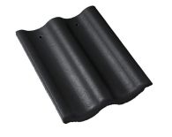 Braas Harzer Pfanne Schlussstein (6600379) Star Matt Tiefschwarz