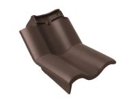 Braas Rubin 11V(H) Knick-Ortgangziegel links (7814401) Matt dunkelbraun