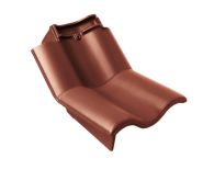 Braas Rubin 11V(H) Knick-Ortgangziegel links (7814406) Seidenmatt kastanie