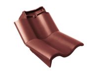 Braas Rubin 11V(H) Knick-Ortgangziegel links (7814411) Seidenmatt rotbuche