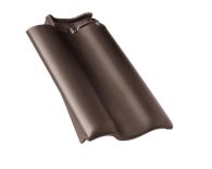 Braas Rubin 11V(H) Ortgangziegel links (7810101) Matt dunkelbraun