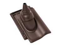 Braas Rubin 11V(H) Ton-Antennenziegel mit Aufsatz (7829721) Matt Anthrazit