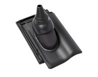 Braas Rubin 11V(H) Ton-Antennenziegel mit Aufsatz (7829711) Seidenmatt rotbuche