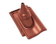 Braas Rubin 11V(H) Ton-Antennenziegel mit Aufsatz (7829719) Seidenmatt tiefschwarz