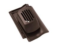 Braas Rubin 11V(H) TonSanilüfter offen (7828601) Matt dunkelbraun