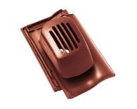 Braas Rubin 11V(H) TonSanilüfter offen (7828606) Seidenmatt kastanie