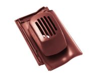 Braas Rubin 11V(H) TonSanilüfter offen (7828611) Seidenmatt rotbuche