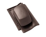 Braas Rubin 11V(H) TonSanilüfter geschlossen (7829801) Matt dunkelbraun