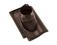 Braas Rubin 11V(H) Ton-Abgasrohrdurchgang (7828701) Matt dunkelbraun