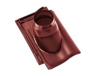 Braas Rubin 11V(H) Ton-Abgasrohrdurchgang (7828711) Seidenmatt rotbuche