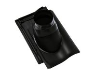 Braas Rubin 11V(H) Ton-Abgasrohrdurchgang (7828719) Seidenmatt tiefschwarz