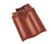 Braas Rubin 11V(H) Firstanschluss-Doppelwulstziegel (7809306) Seidenmatt kastanie