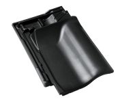 Braas Rubin 11V(H) Firstanschlussziegel (7809019) Seidenmatt tiefschwarz