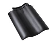 Braas Rubin 11V(P) Doppelwulstziegel (9310419) Seidenmatt tiefschwarz