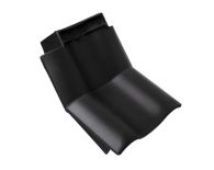 Braas Rubin 11V(P) Knick-Ortgangziegel links (9314457) Matt graphitgrau