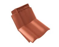 Braas Rubin 11V(P) Knick-Ortgangziegel links (9314403) Matt kupferrot