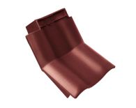 Braas Rubin 11V(P) Knick-Ortgangziegel links (9314411) Seidenmatt rotbuche