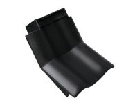 Braas Rubin 11V(P) Knick-Ortgangziegel links (9314419) Seidenmatt tiefschwarz