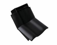 Braas Rubin 11V(P) Knick-Ortgangziegel links (9314442) Matt vulkanschwarz