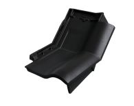 Braas Rubin 11V(P) Knick-Ortgangziegel rechts (9314319) Seidenmatt tiefschwarz