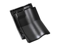 Braas Rubin 11V(P) Knickziegel (9314519) Seidenmatt tiefschwarz