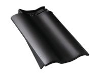 Braas Rubin 11V(P) Ortgangziegel links (9310119) Seidenmatt tiefschwarz