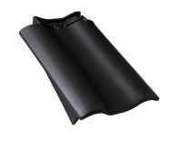 Braas Rubin 11V(P) Ortgangziegel links (9310142) Matt vulkanschwarz