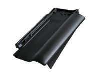 Braas Rubin 11V(P) Ortgangziegel rechts (9310019) Seidenmatt tiefschwarz