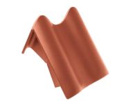 Braas Rubin 11V(P) Pultortgangziegel links (9312503) Matt kupferrot