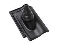 Braas Rubin 11V(P) Ton-Antennenziegel mit Aufsatz (7829157) Matt graphitgrau