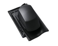 Braas Rubin 11V(P) Ton-Sanilüfter geschlossen (7829019) Seidenmatt tiefschwarz