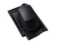 Braas Rubin 11V(P) Ton-Sanilüfter geschlossen (7829042) Matt vulkanschwarz