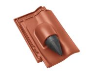 Braas Rubin 11V(P) Ton-Solar- Kabeldurchgang (9329303) Matt kupferrot