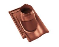 Braas Rubin 11V(P) Ton-Abgasrohrdurchgang (9328706) Seidenmatt kastanie