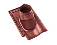 Braas Rubin 11V(P) Ton-Abgasrohrdurchgang (9328711) Seidenmatt rotbuche