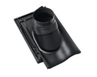 Braas Rubin 11V(P) Ton-Abgasrohrdurchgang (9328719) Seidenmatt tiefschwarz