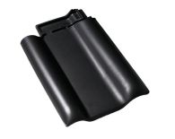 Braas Rubin 13V Doppelwulstziegel (8210419) Seidenmatt Tiefschwarz