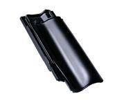 Braas Rubin 13V Halber Flächenziegel (8200247) Hochglanz Brillantschwarz