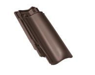 Braas Rubin 13V Halber Flächenziegel (8200231) Matt Dunkelbraun