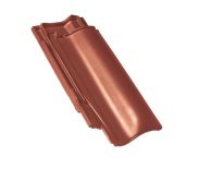 Braas Rubin 13V Halber Flächenziegel (8200206) Seidenmatt Kastanie