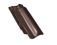 Braas Rubin 13V Halber Flächenziegel (8200246) Seidenmatt Teak