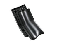 Braas Rubin 13V Halber Knickziegel (8214619) Seidenmatt Tiefschwarz