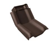 Braas Rubin 13V Knick-Ortgangziegel links (8214431) Matt Dunkelbraun