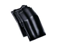 Braas Rubin 13V Halber Mansardziegel (8214747) Hochglanz Brillantschwarz