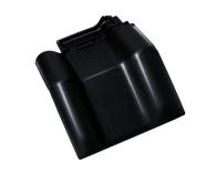 Braas Rubin 13V Mansard-Doppelwulstziegel (8214947) Hochglanz Brillantschwarz