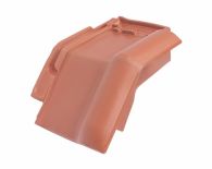 Braas Rubin 13V Mansard-Ortgangziegel rechts (8214100) Matt Naturrot