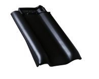 Braas Rubin 13V Ortgangziegel links (8210147) Hochglanz Brillantschwarz