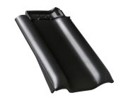 Braas Rubin 13V Ortgangziegel links (8210119) Seidenmatt Tiefschwarz