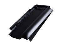 Braas Rubin 13V Ortgangziegel rechts (8210047) Hochglanz Brillantschwarz